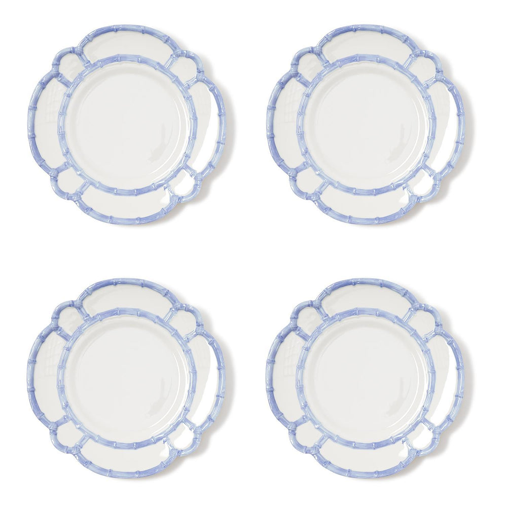 French Blue Bamboo Touch Dinner Plate, Set of 4