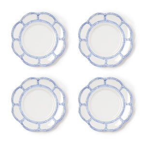 French Blue Bamboo Touch Salad & Dessert Plate, Set of 4