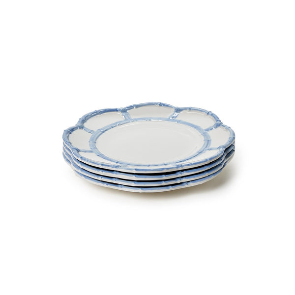 French Blue Bamboo Touch Salad & Dessert Plate, Set of 4