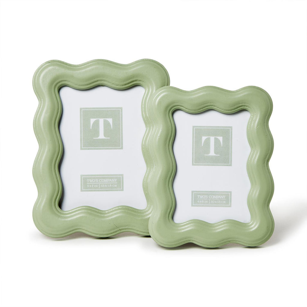 Wavy Wood Photo Frame, Set of 2