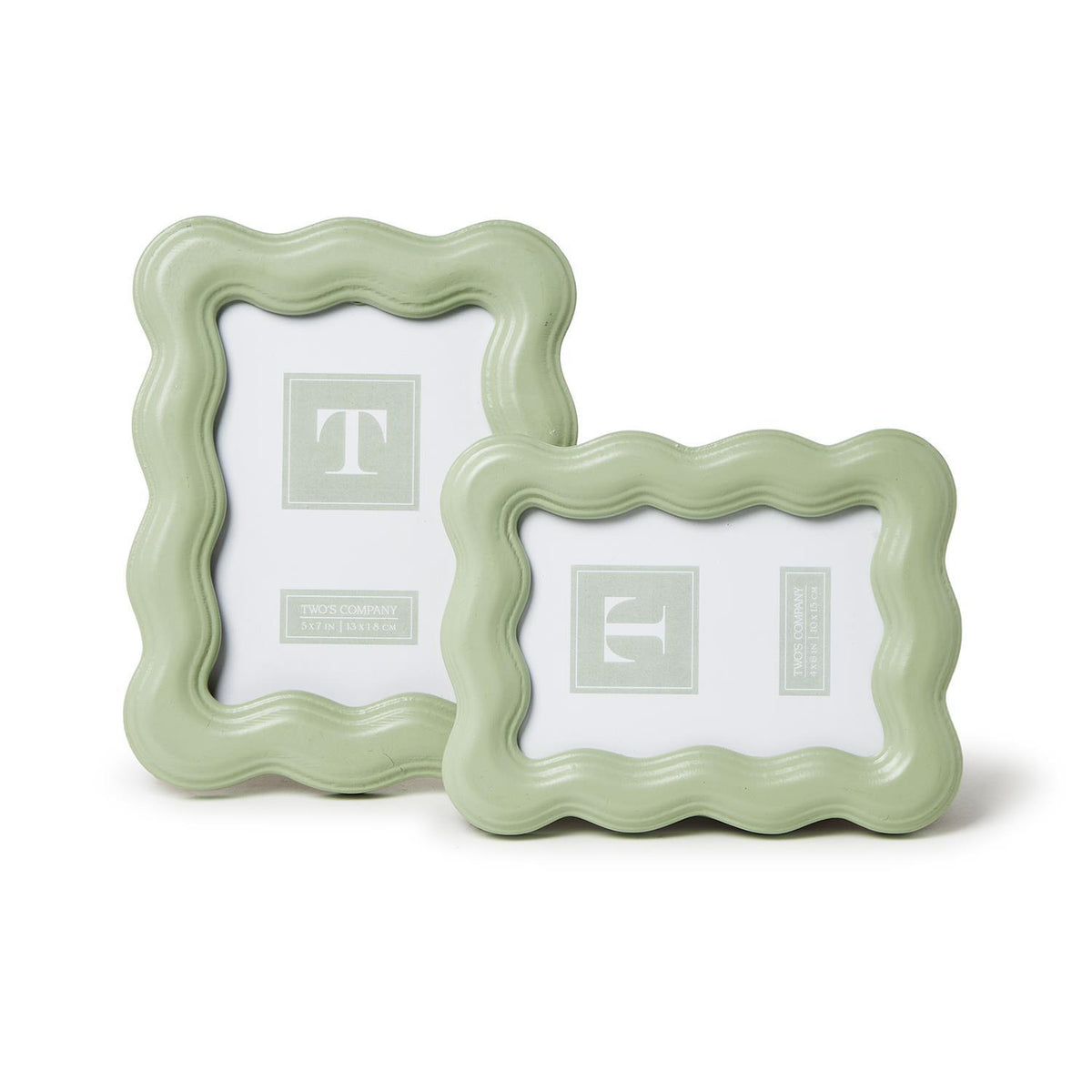 Wavy Wood Photo Frame, Set of 2