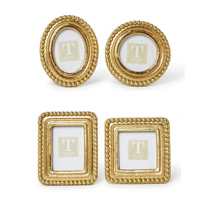 Beaded Texture Gold Photo Frames, Set of 4