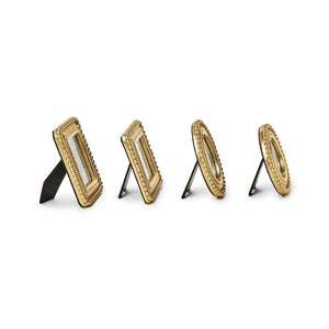 Beaded Texture Gold Photo Frames, Set of 4