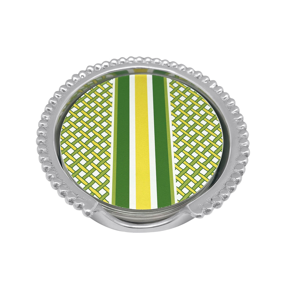 Tennis Racquet Beaded Coaster Set