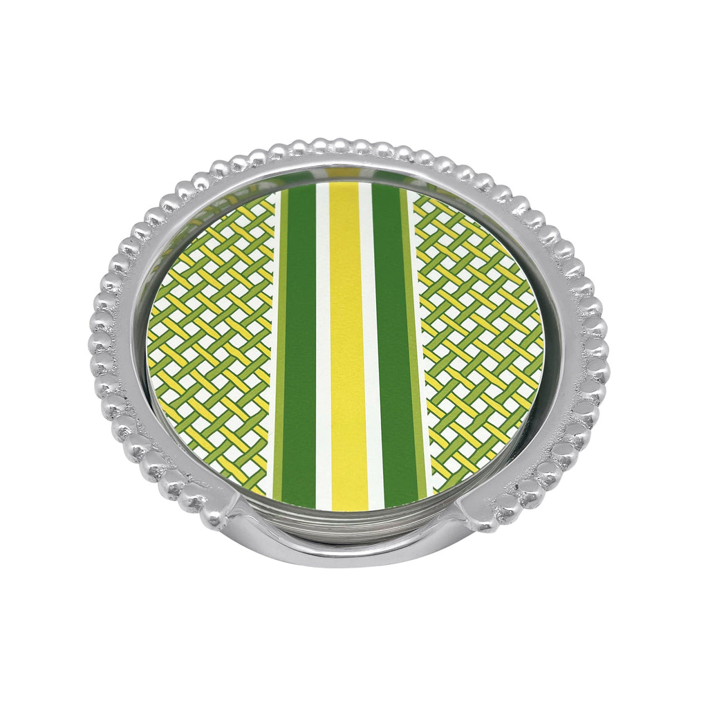 Tennis Racquet Beaded Coaster Set