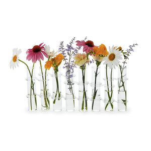 Hinged Tube Flower Vase & Arranger in Gift Box, Set of 8