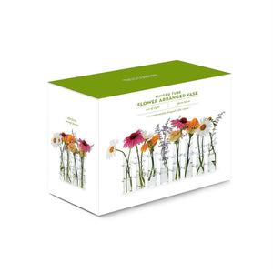 Hinged Tube Flower Vase & Arranger in Gift Box, Set of 8