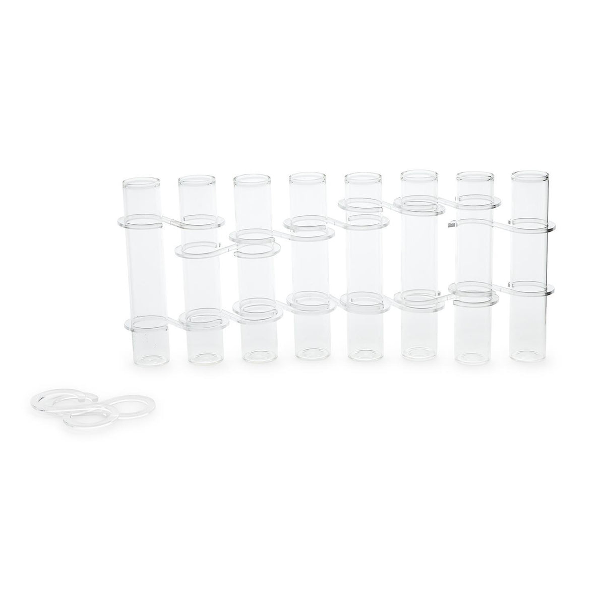 Hinged Tube Flower Vase & Arranger in Gift Box, Set of 8