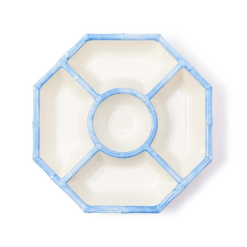 French Blue Bamboo Touch Chip and Dip