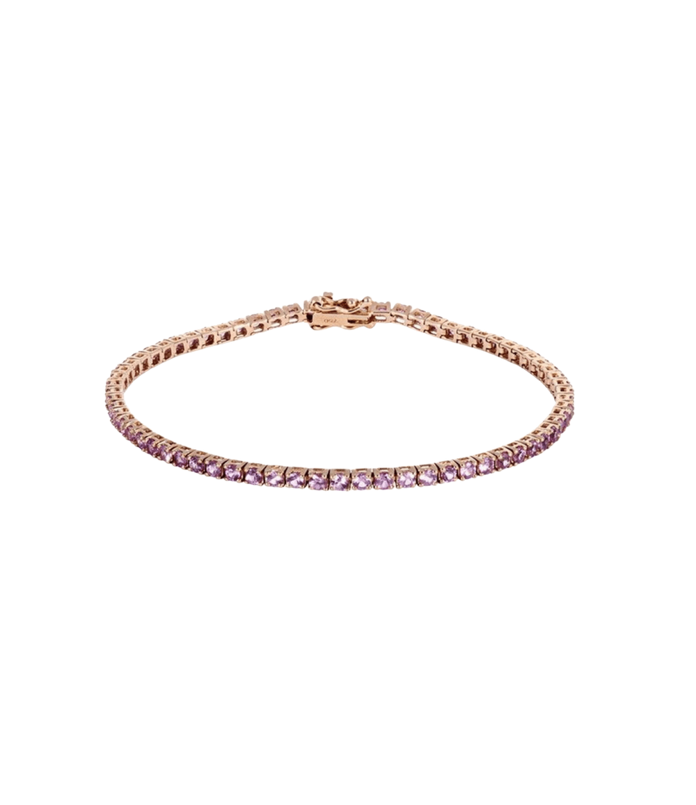 Pink Sapphire Tennis Bracelet
