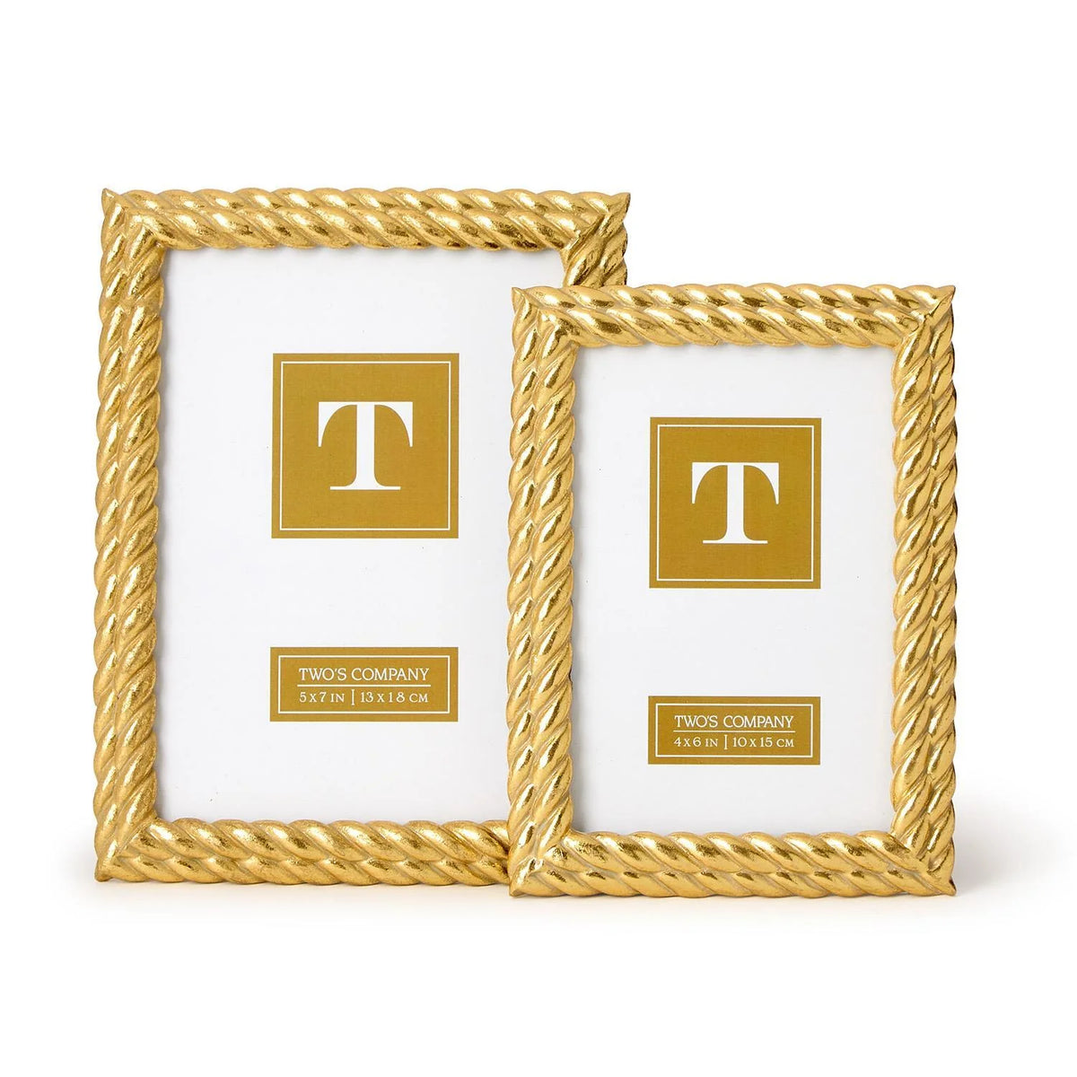 Gold Double Rope Frame, Set of 2
