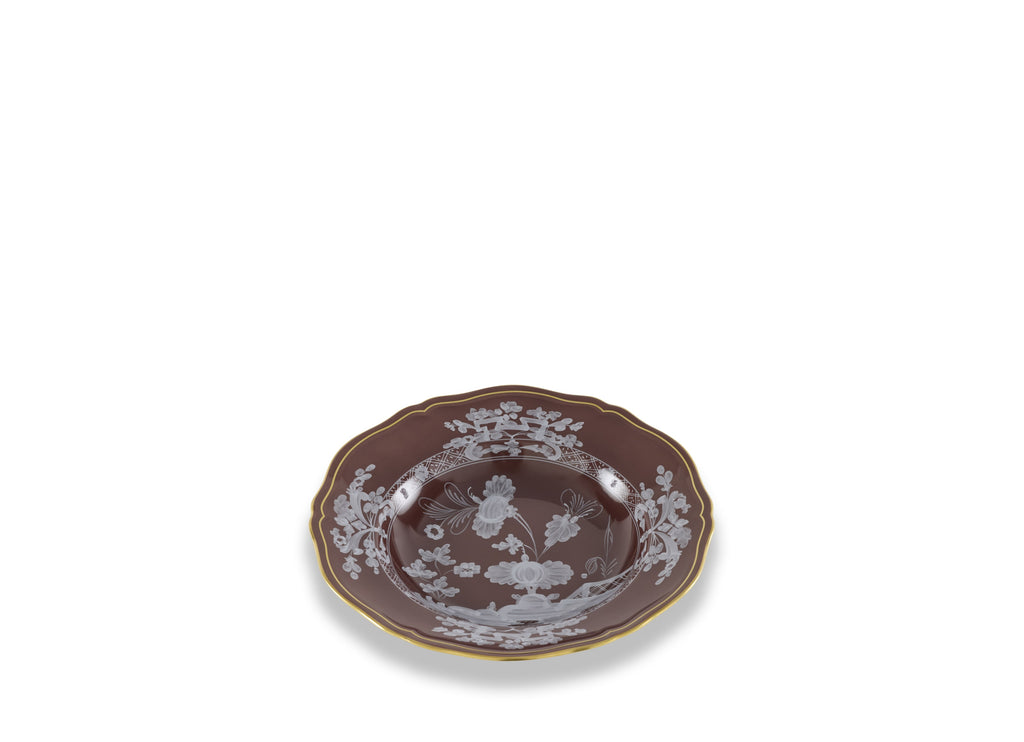 Oriente Italiano Antico Doccia Soup Plate in Castagna