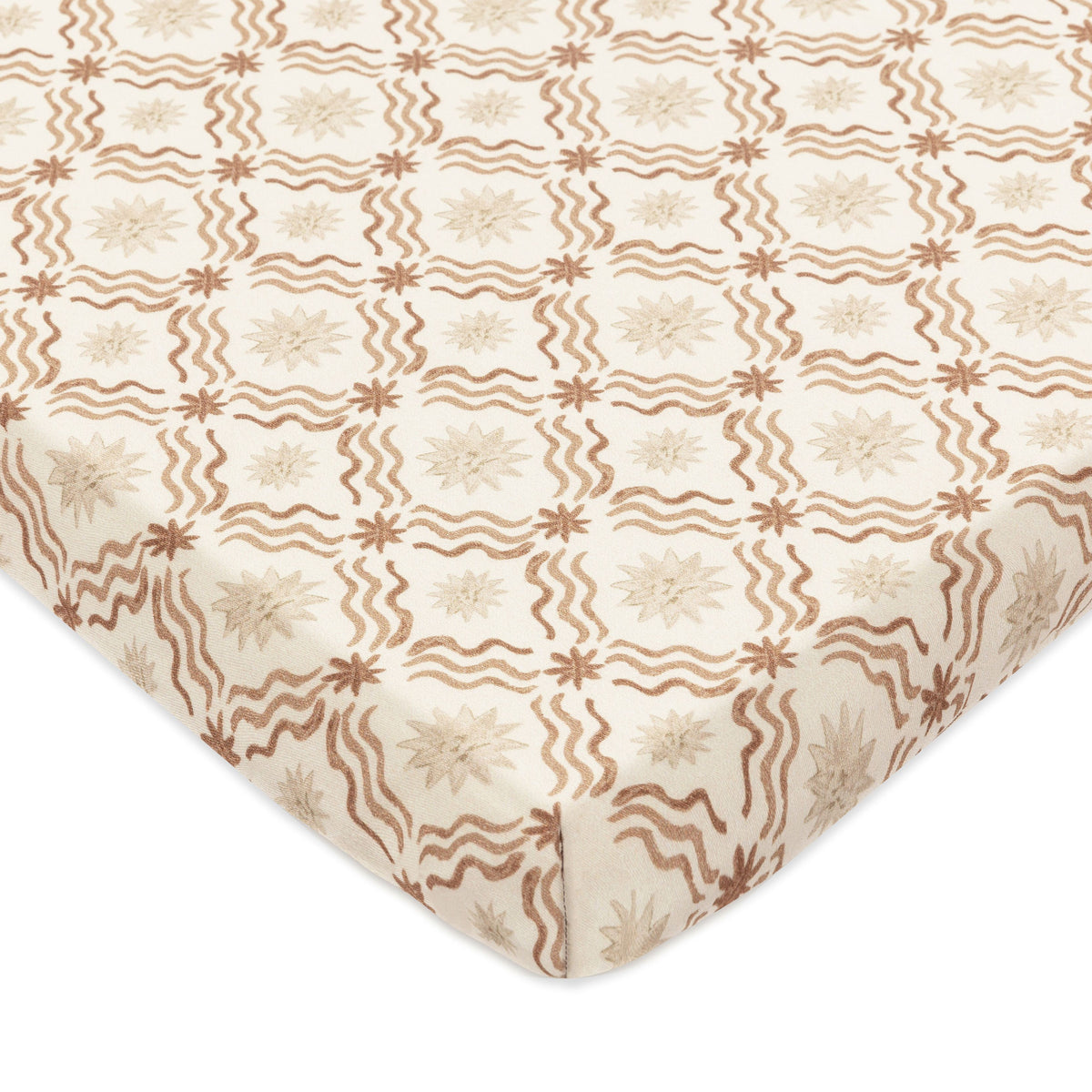 All-Stages® Midi Crib Sheet in GOTS Certified Organic Brushed Cotton by Nate Berkus in Autumn Star