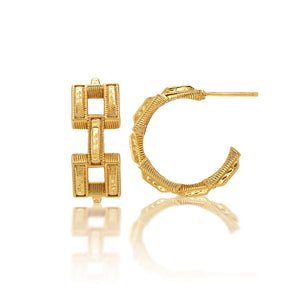 Pathway Hoop Earrings in Gold