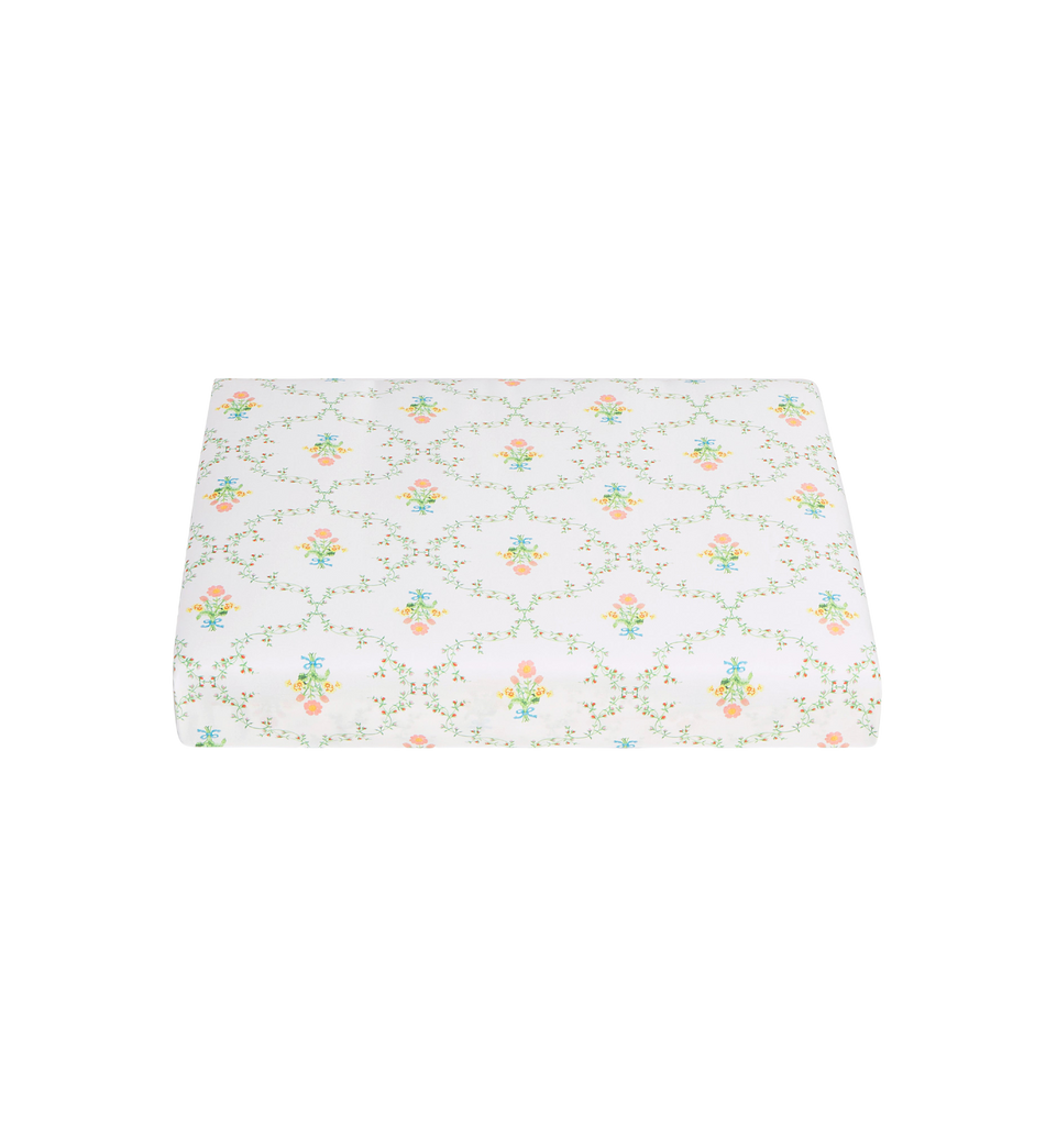 Hill House Home Pastel Trellis Fitted Sheet - Pastel Trellis - Size Full