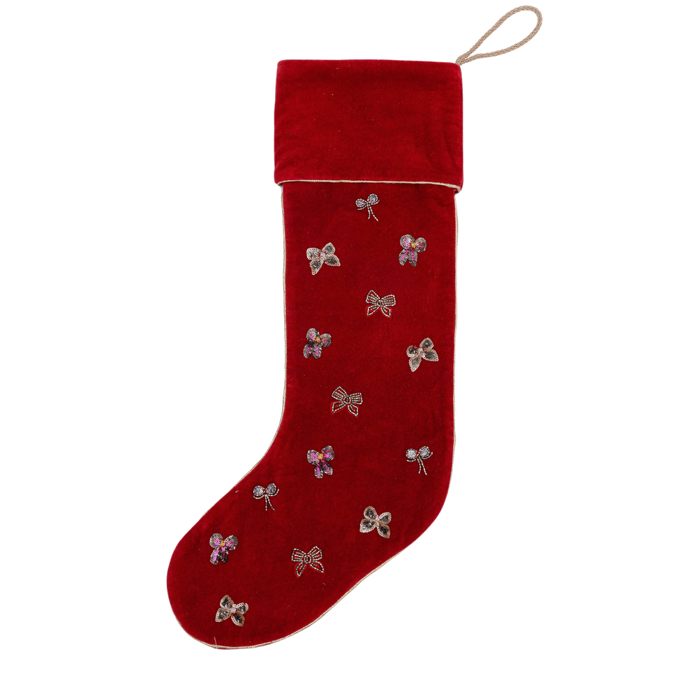 Bow Stocking in Red