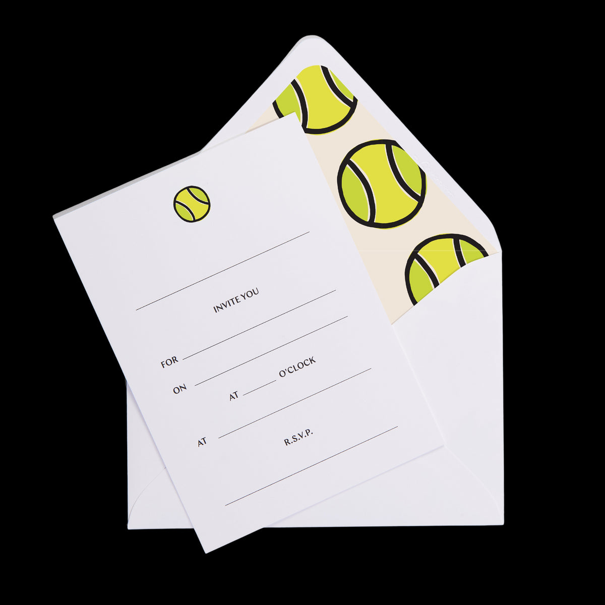 Match Point Invitations, Set of 10