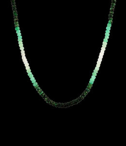 Graduated Green Emerald Necklace