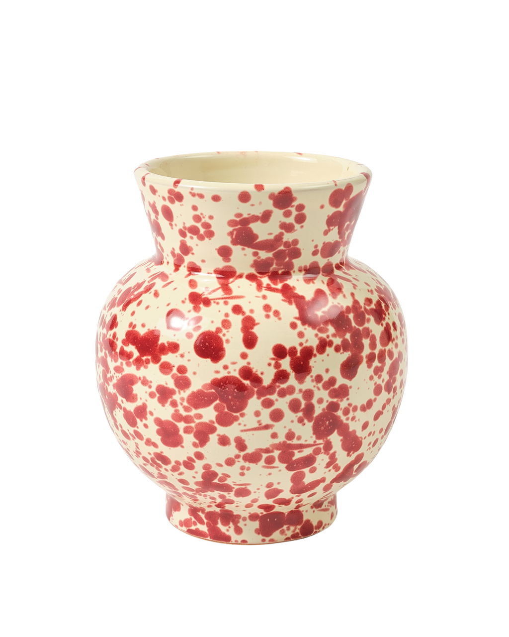 Speckled Vase in Burgundy