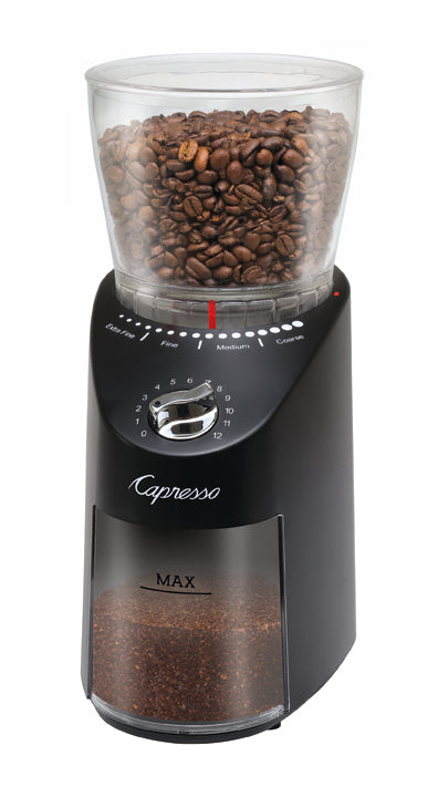 Infinity Plus Conical Burr Coffee Grinder in Black