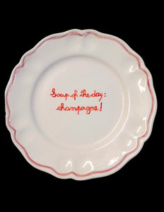 Soup of the Day: Champagne Scalloped Plate, Set of 6