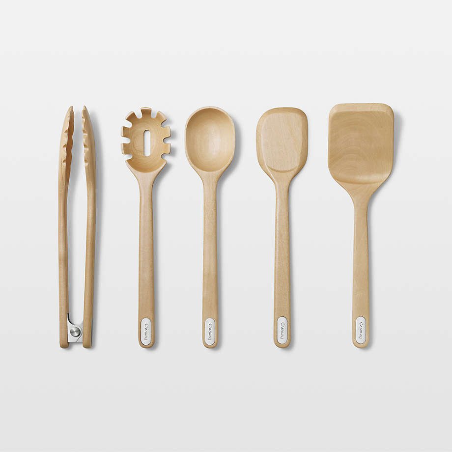 Birch Wood Utensils, Set of 5