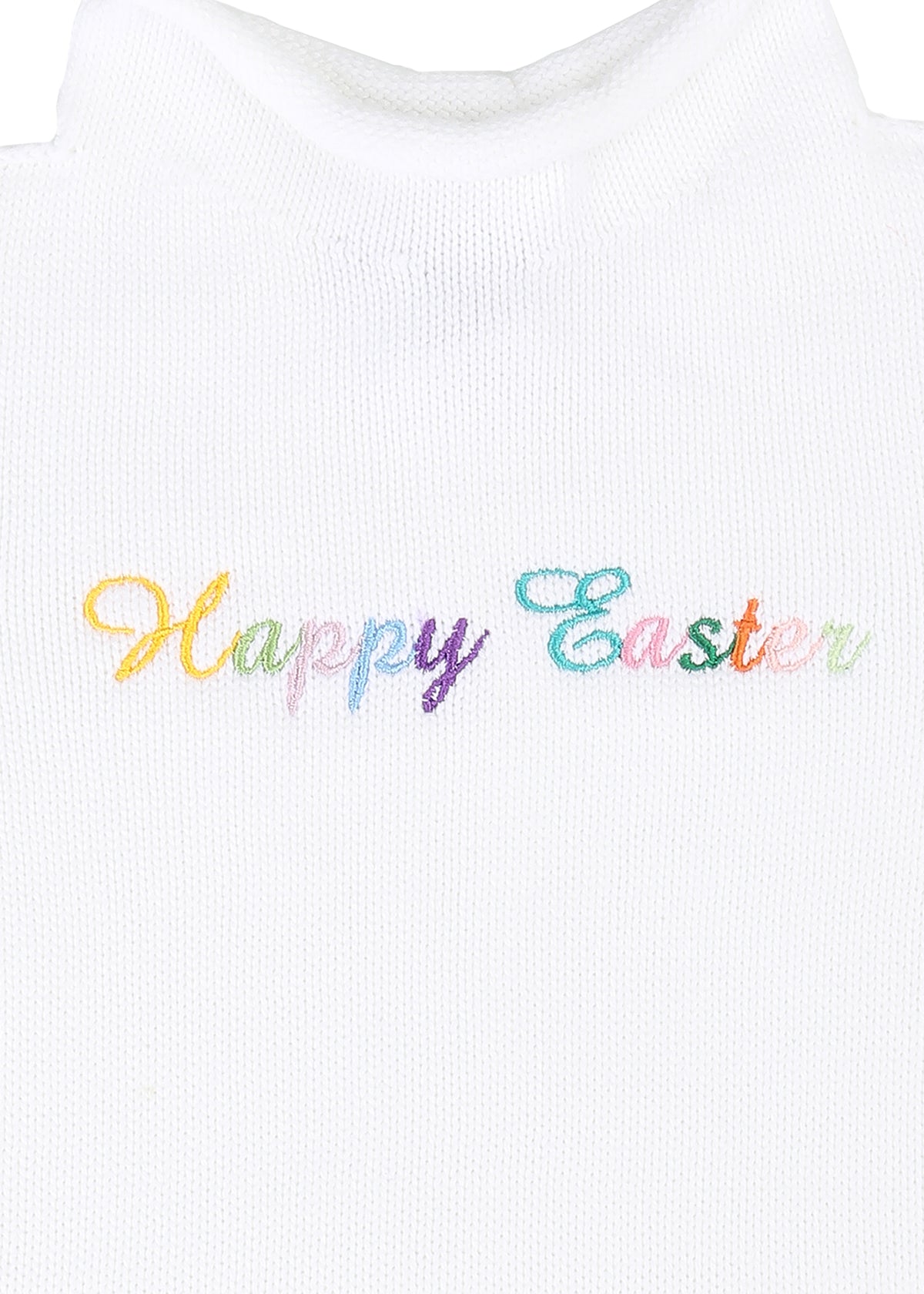 Happy Easter Rollneck Sweater in White