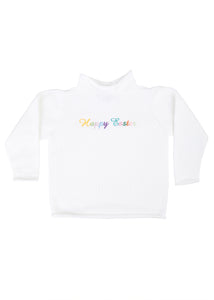 Happy Easter Rollneck Sweater in White