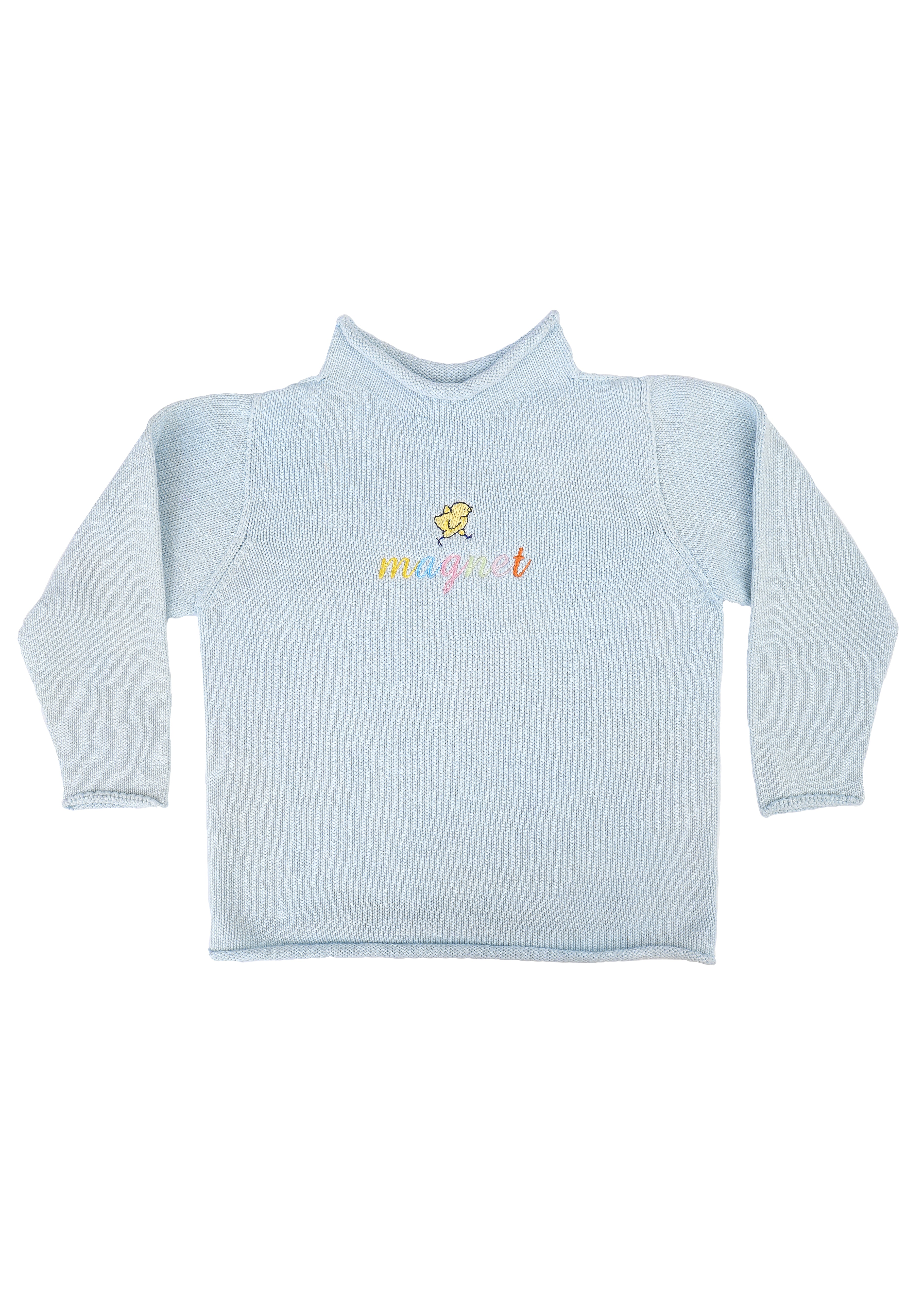 Chick Magnet Rollneck Sweater in Light Blue