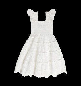 The Baby Lace Ellie Nap Dress in White Lace