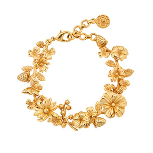 Meadow Bouquet Link Bracelet in Gold
