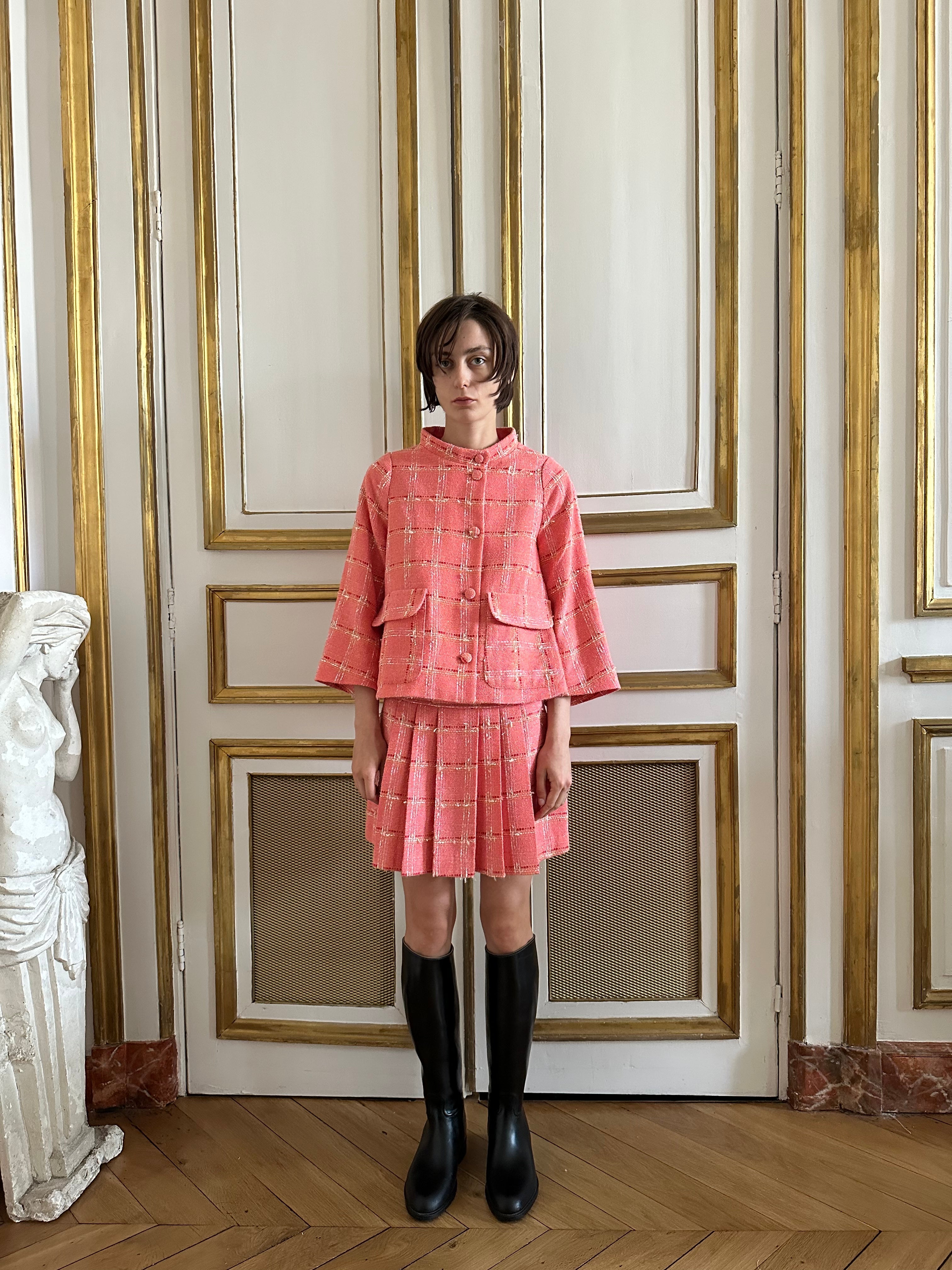 Emma Jacket in Carré Saumon