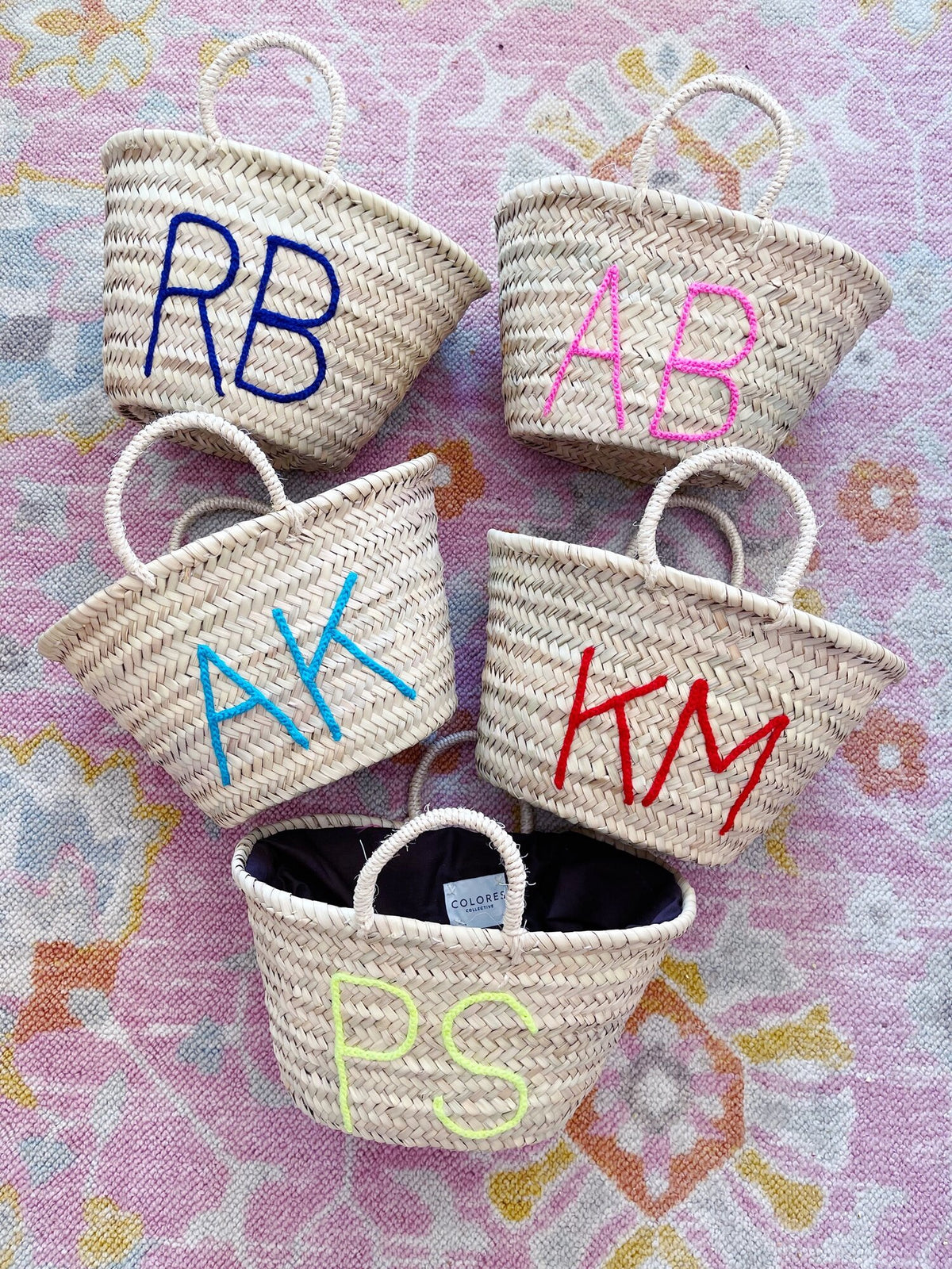 Embroidered Custom Name Baskets