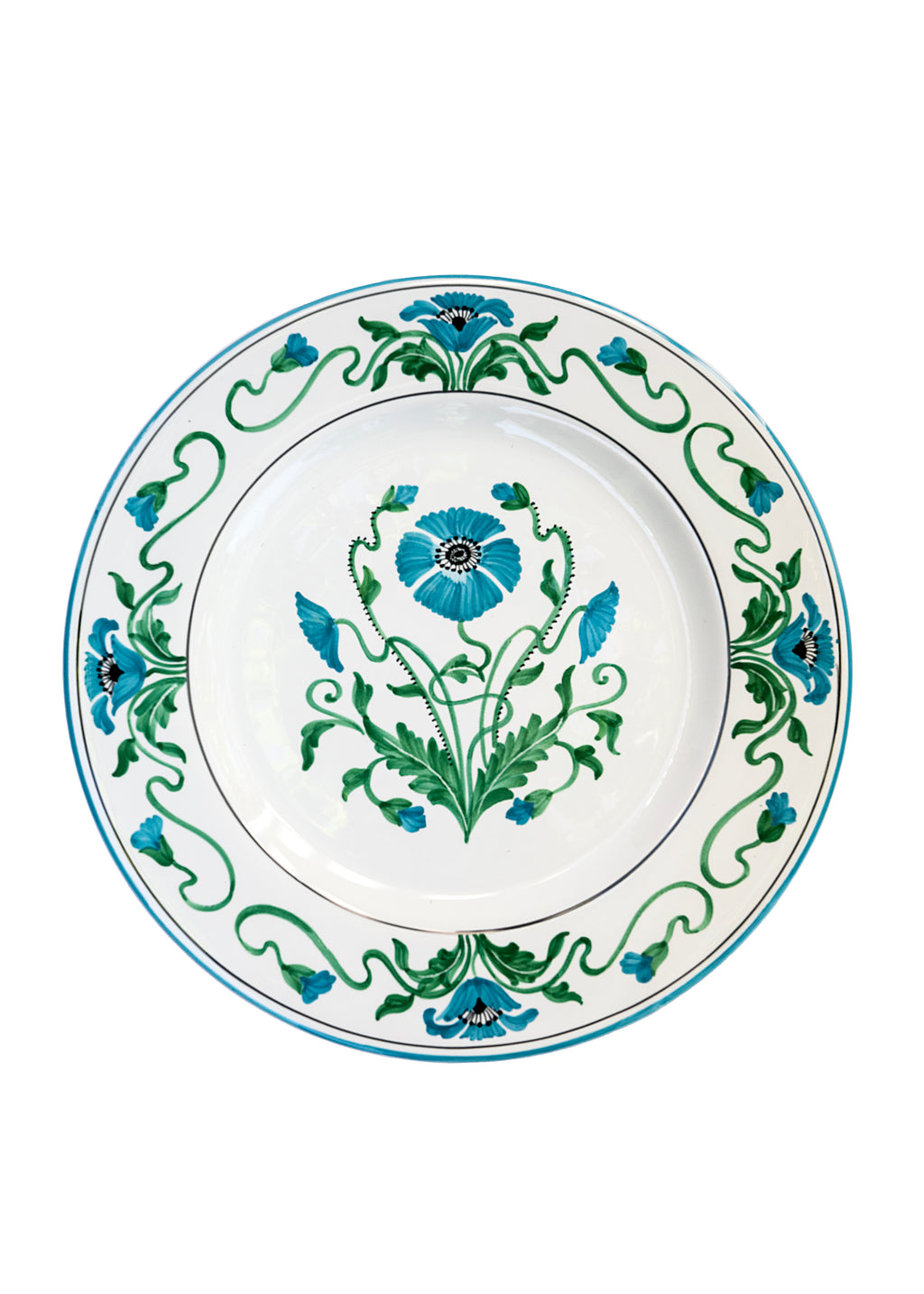 Papavero Dessert Plate in Light Blue