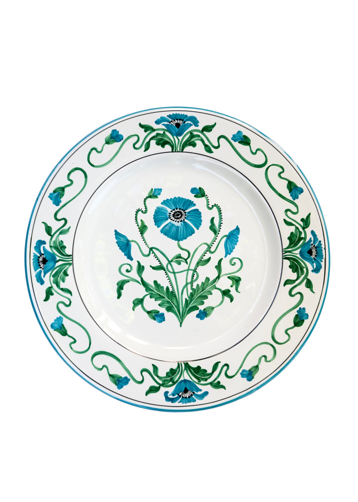 Papavero Dessert Plate in Light Blue