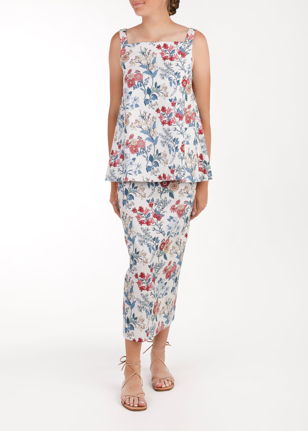 Pencil Skirt in Antique Floral