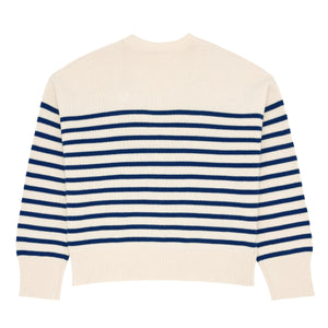 Women’s Breton Stripe V-Neck Knit Cardigan