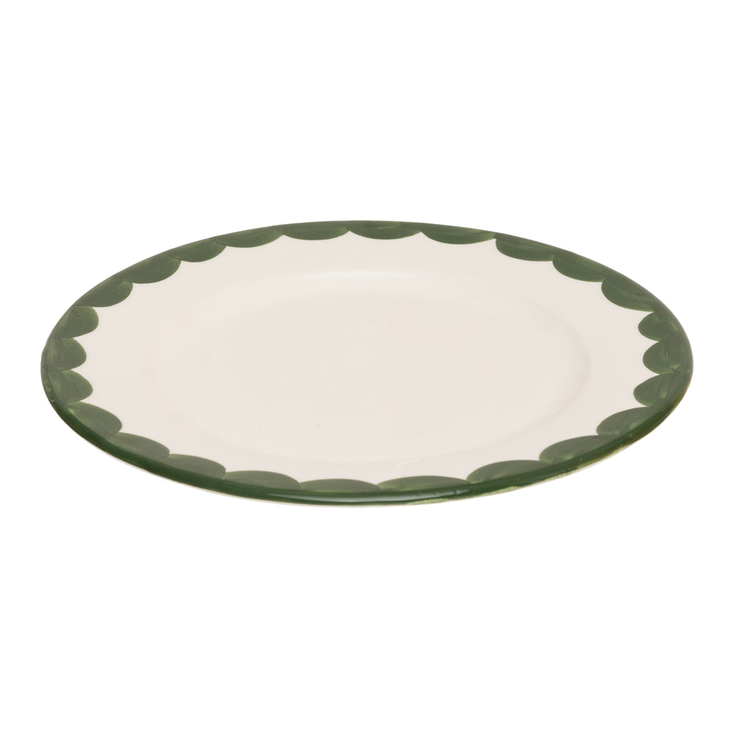 Green Scallop Side Plate