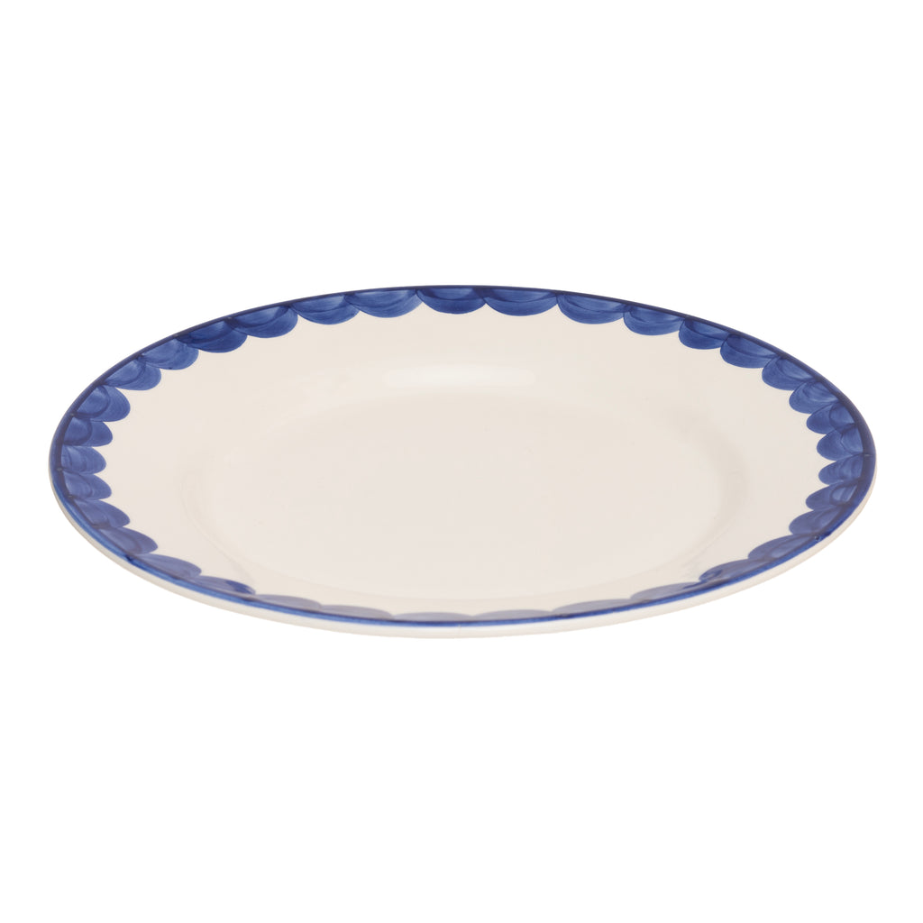 Blue Scallop Dinner Plate