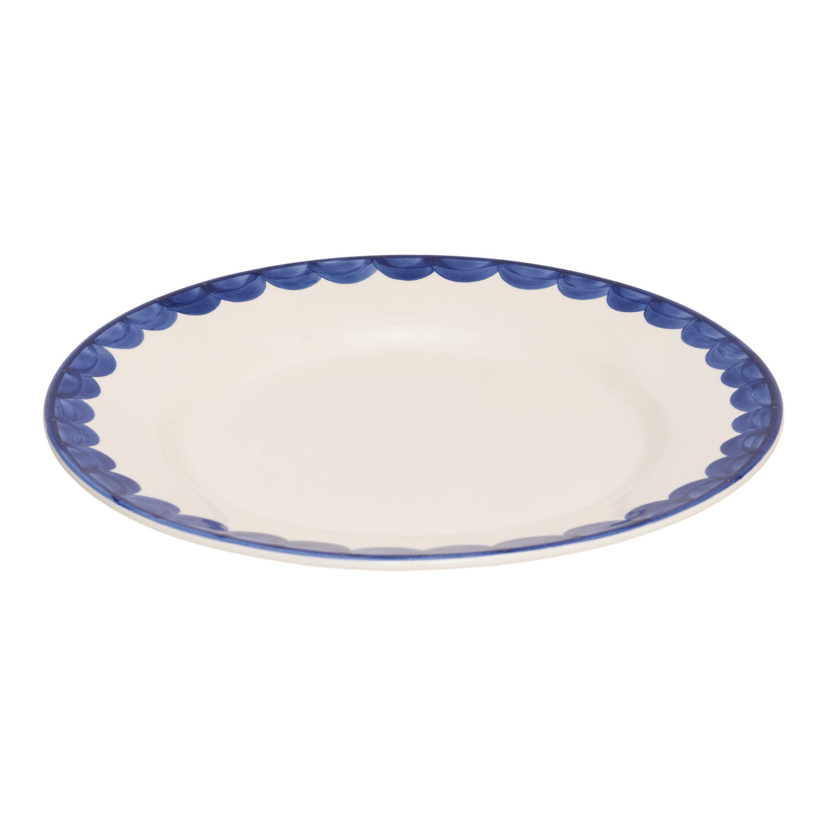 Blue Scallop Dinner Plate