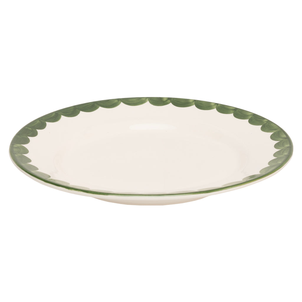 Green Scallop Dinner Plate