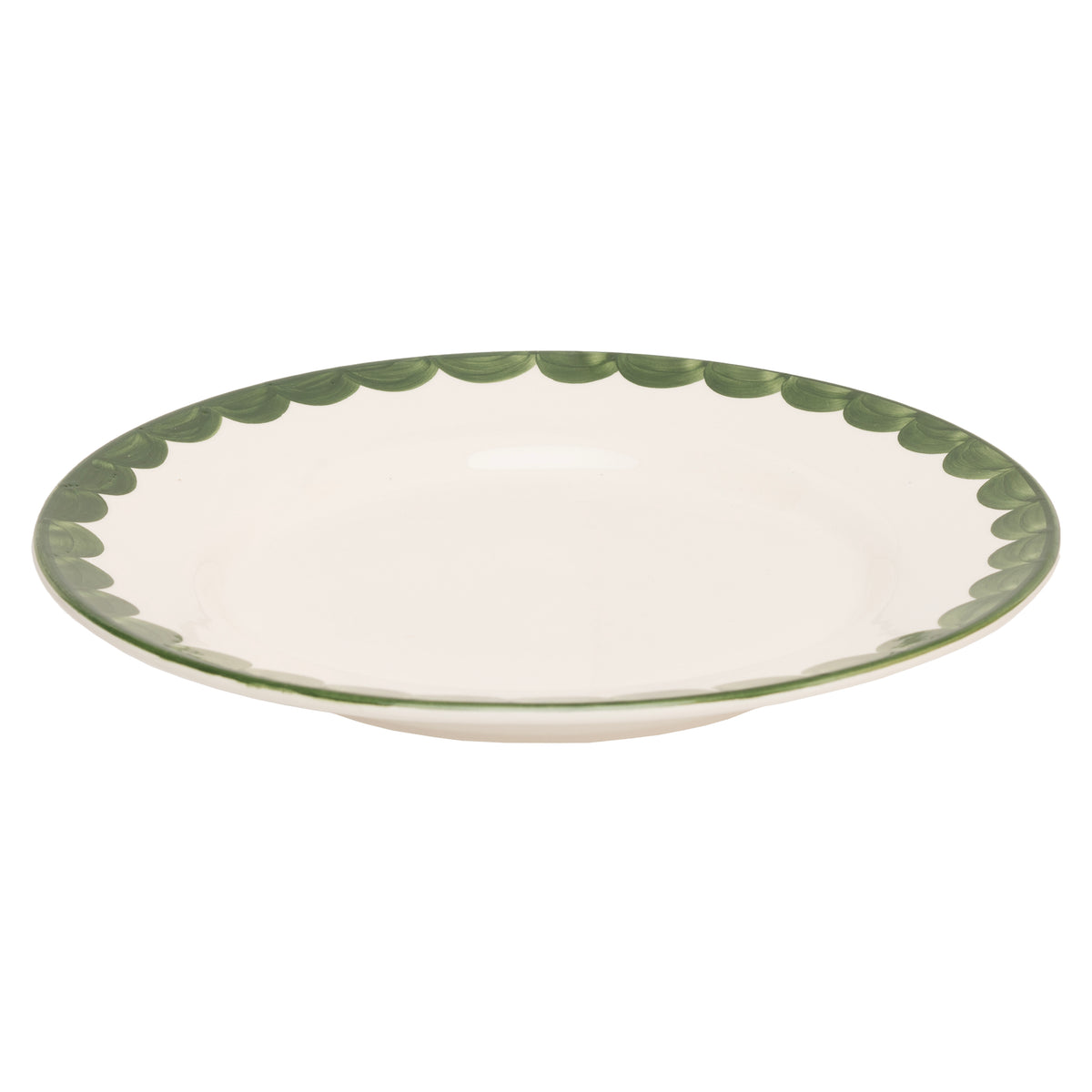 Green Scallop Dinner Plate