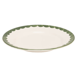 Green Scallop Dinner Plate