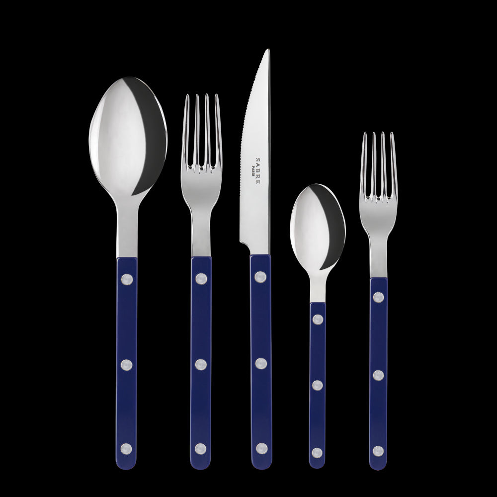 Bistrot Place Setting in Navy Blue, Set of 5