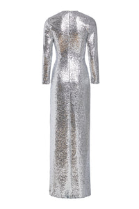 Gianna Silver Sequin Gown