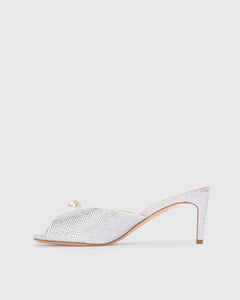 Veda 65 in White Satin Embellished