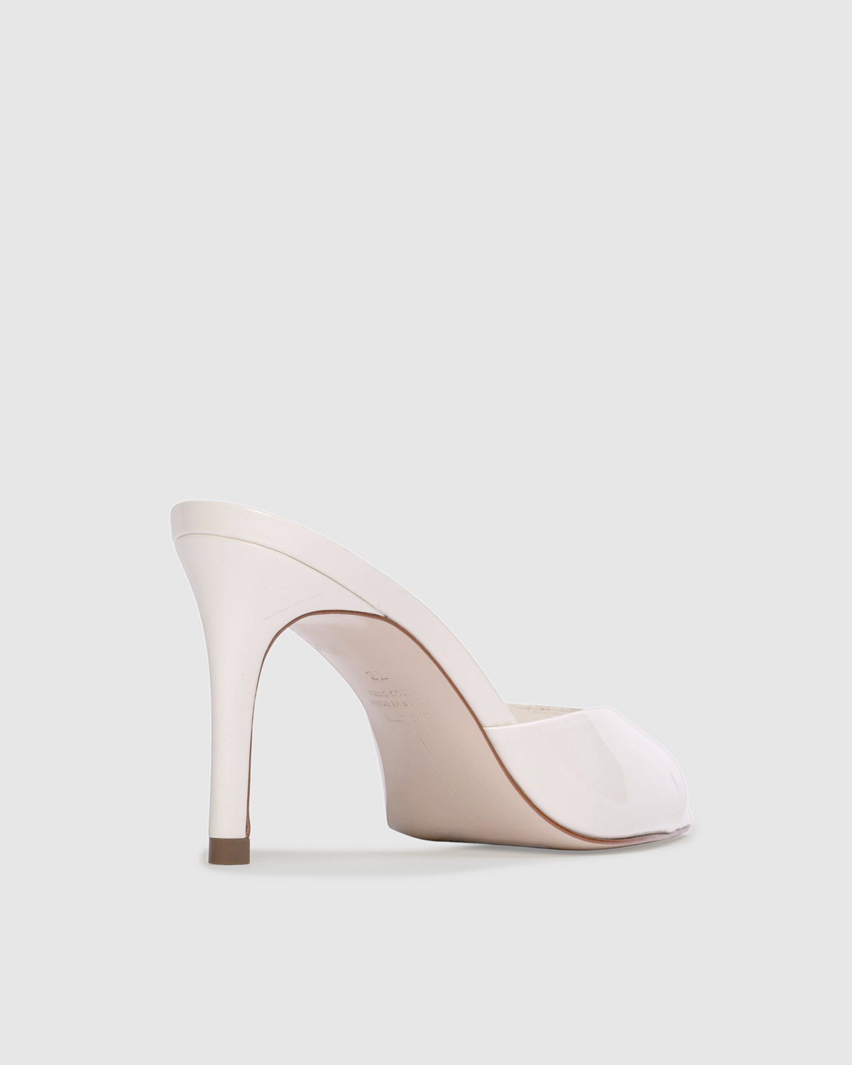Brea 80 Mule in Coconut Patent Leather