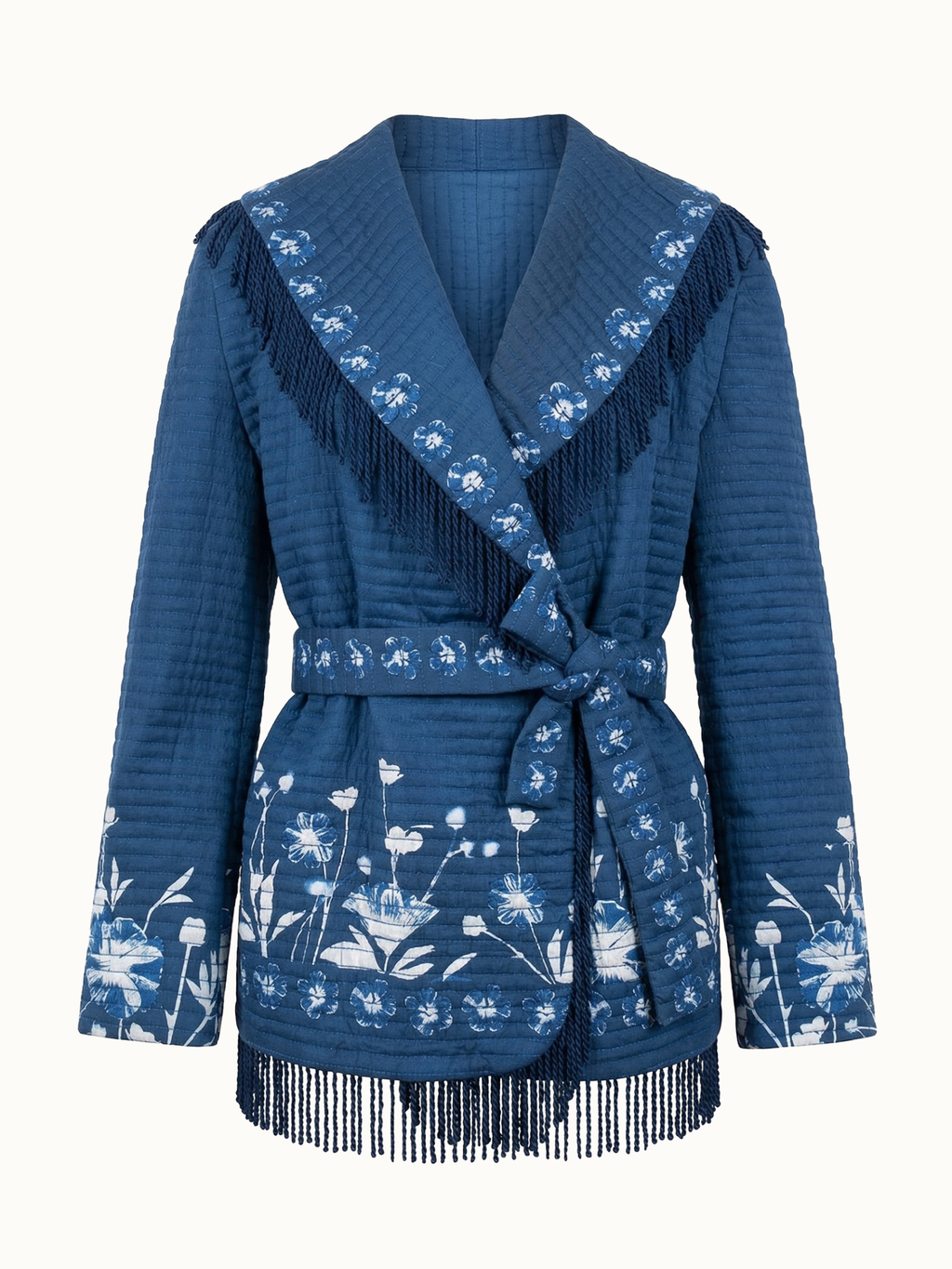 Lena Wrap Jacket in Midnight Garden