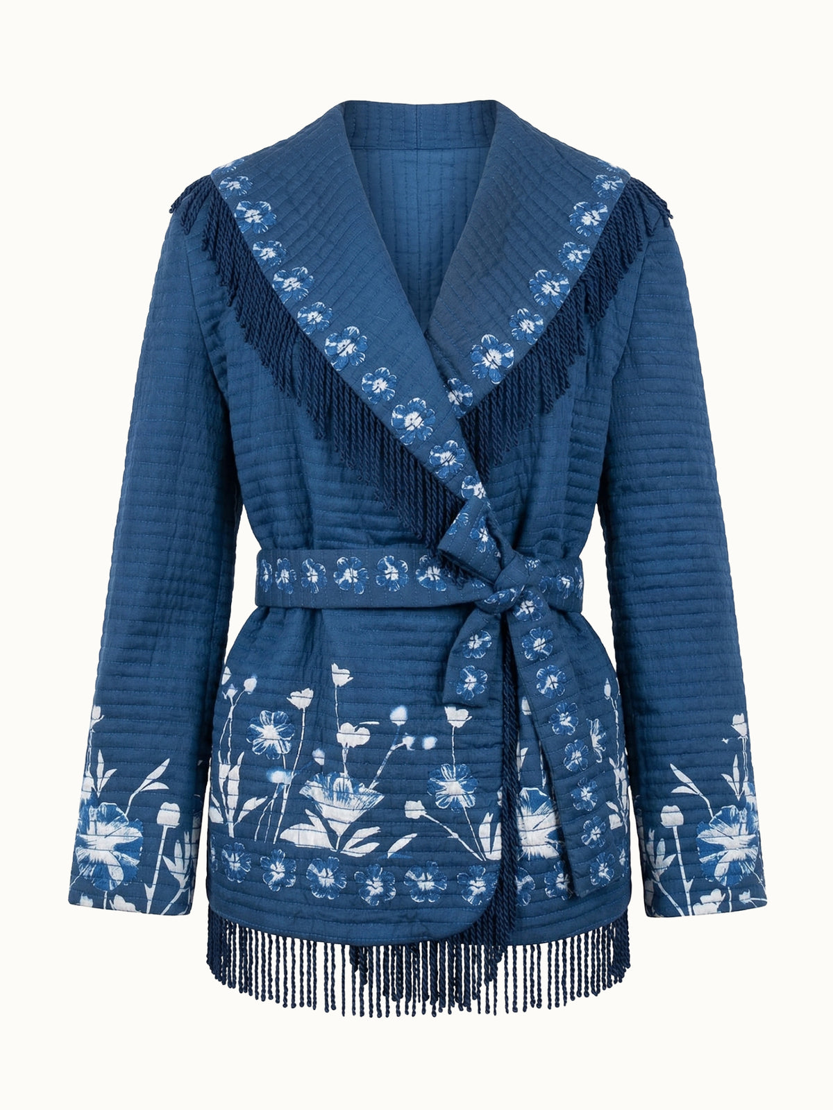 Lena Wrap Jacket in Midnight Garden