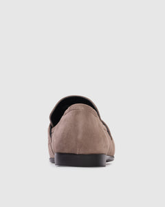 Arrow Loafer in Taupe Suede